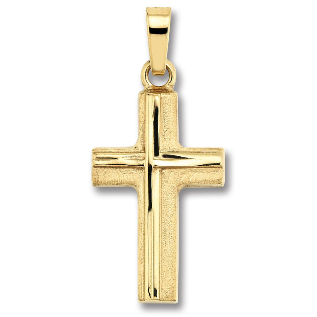 Kreuz Anhänger aus 333er Gelbgold von ONE ELEMENT – Bild 1