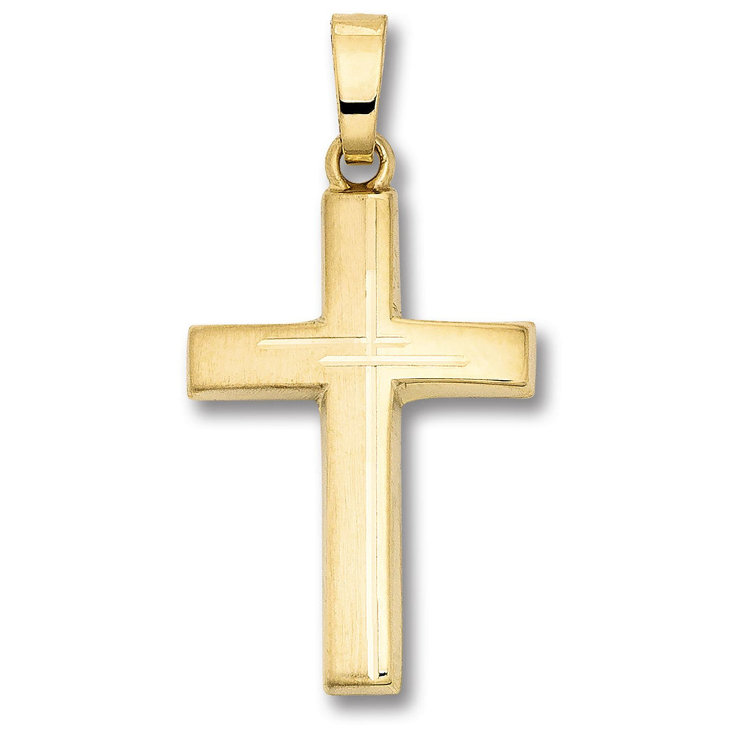 Kreuz Anhänger aus 333er Gelbgold von ONE ELEMENT – Bild 1