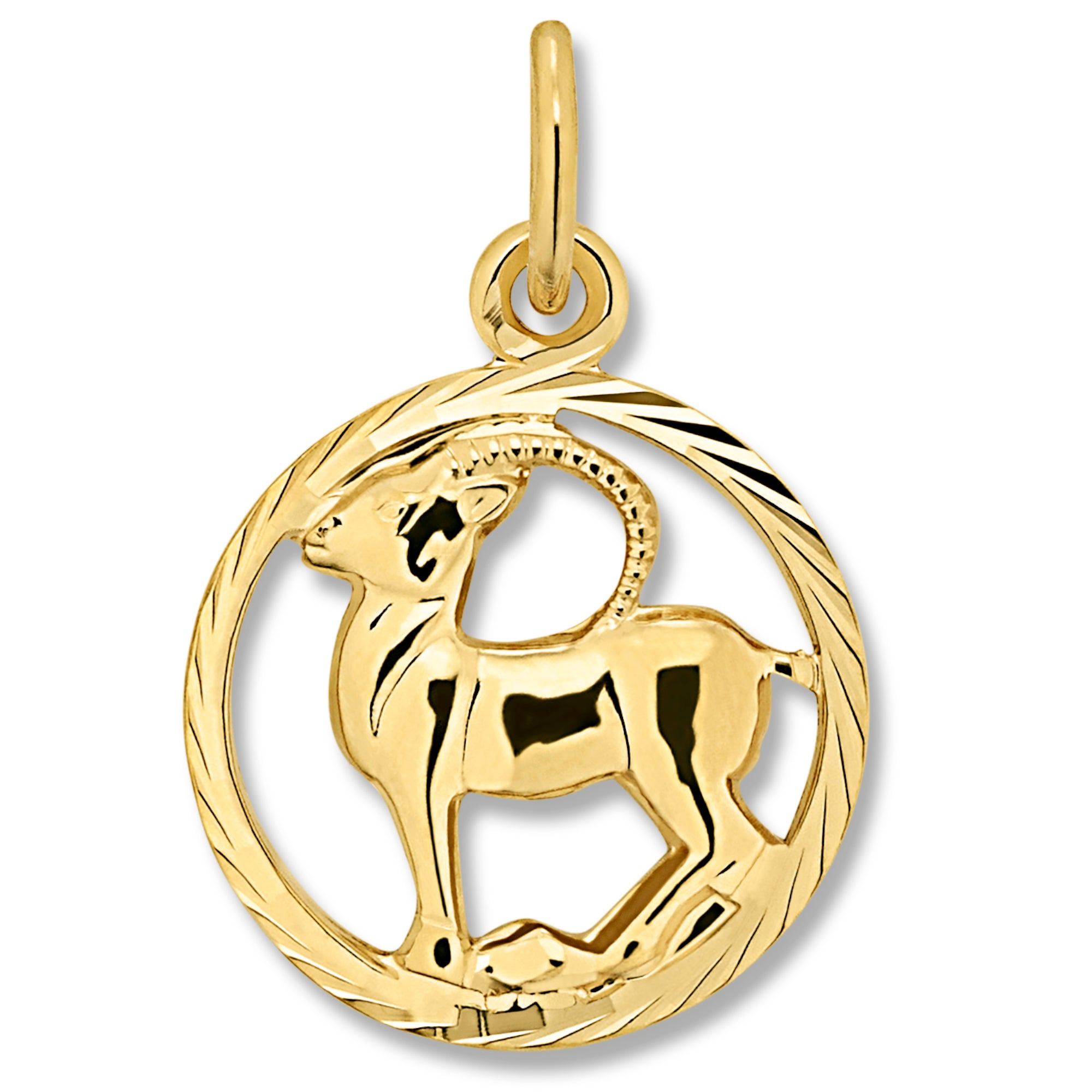 Steinbock Sternzeichen Anhänger aus 333er Gelbgold von ONE ELEMENT – Bild 1