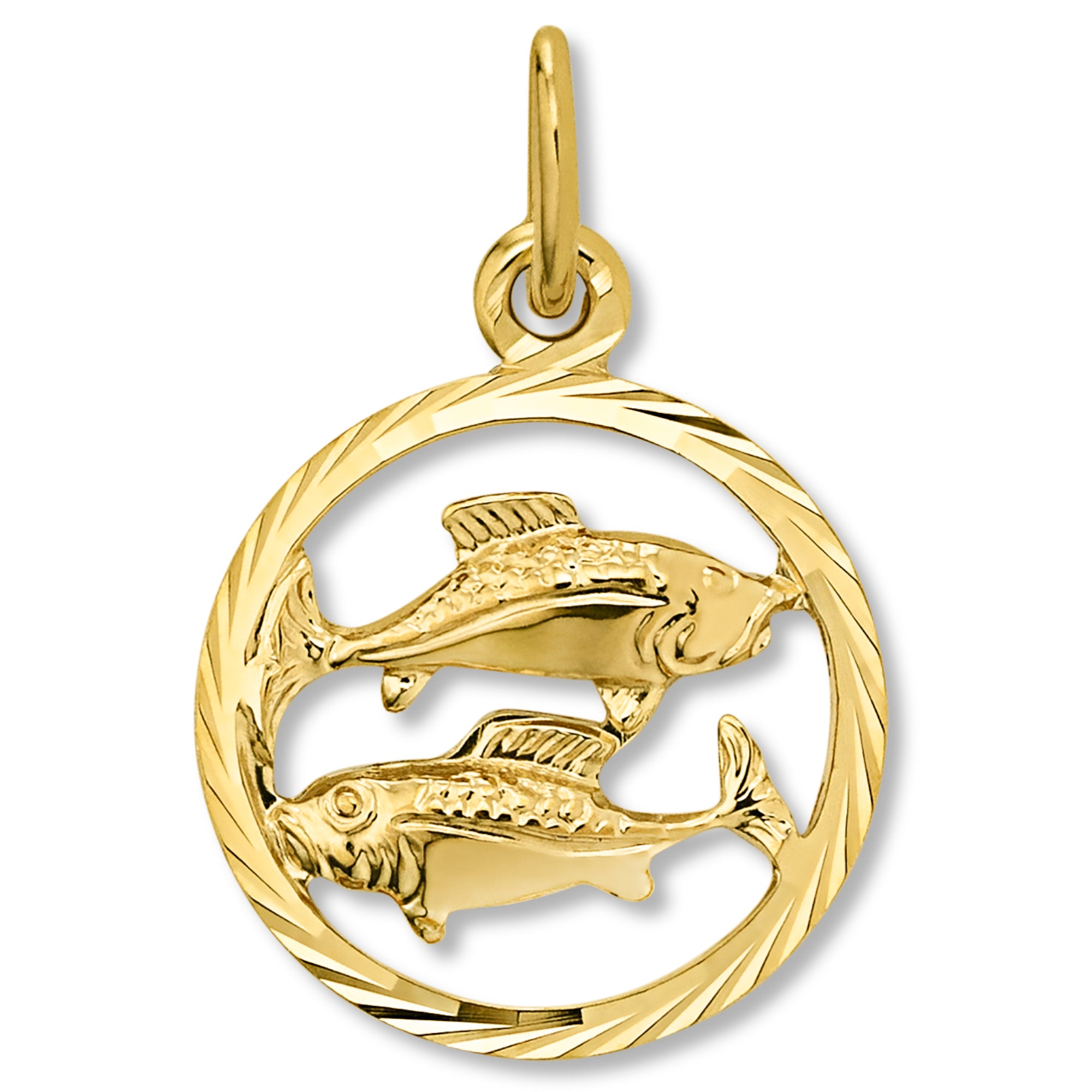 Fische Sternzeichen Anhänger aus 333er Gelbgold von ONE ELEMENT – Bild 1
