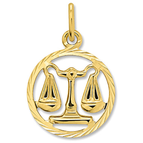 Waage Sternzeichen Anhänger aus 333er Gelbgold von ONE ELEMENT – Bild 1