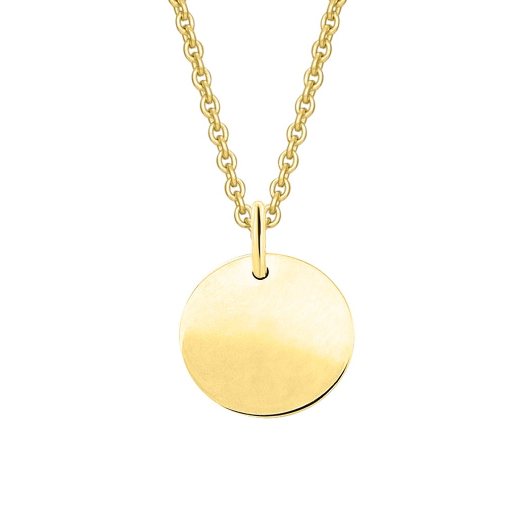ohne Gravur Anhänger aus 333er Gelbgold Ø 11,0 mm von ONE ELEMENT – Bild 1