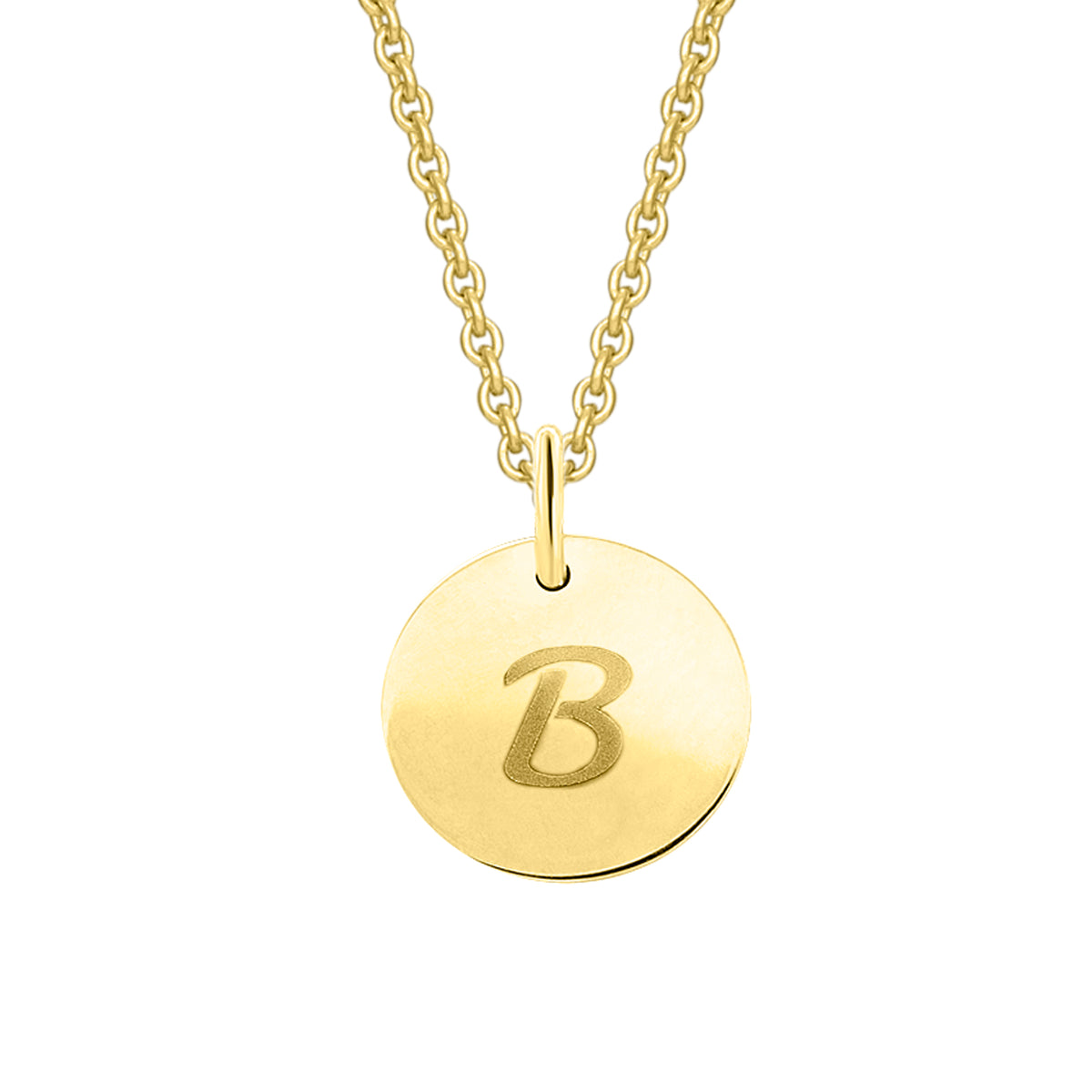 Buchstabe B Buchstaben Anhänger aus 333er Gelbgold Ø 11,0 mm von ONE ELEMENT – Bild 1