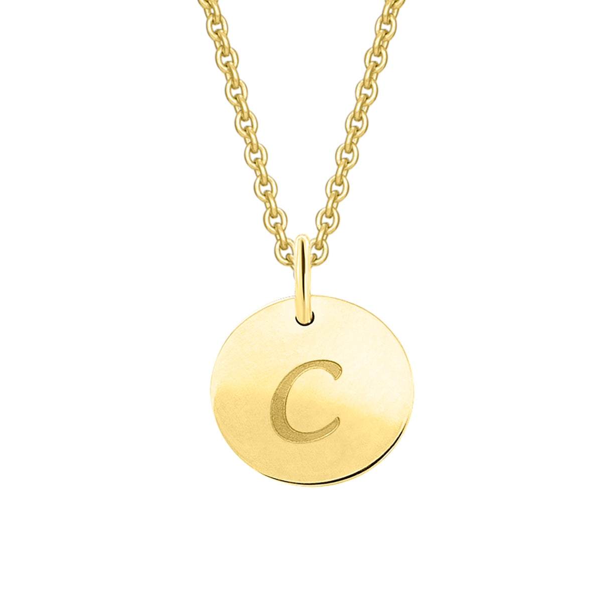 Buchstabe C Buchstaben Anhänger aus 333er Gelbgold Ø 11,0 mm von ONE ELEMENT – Bild 1