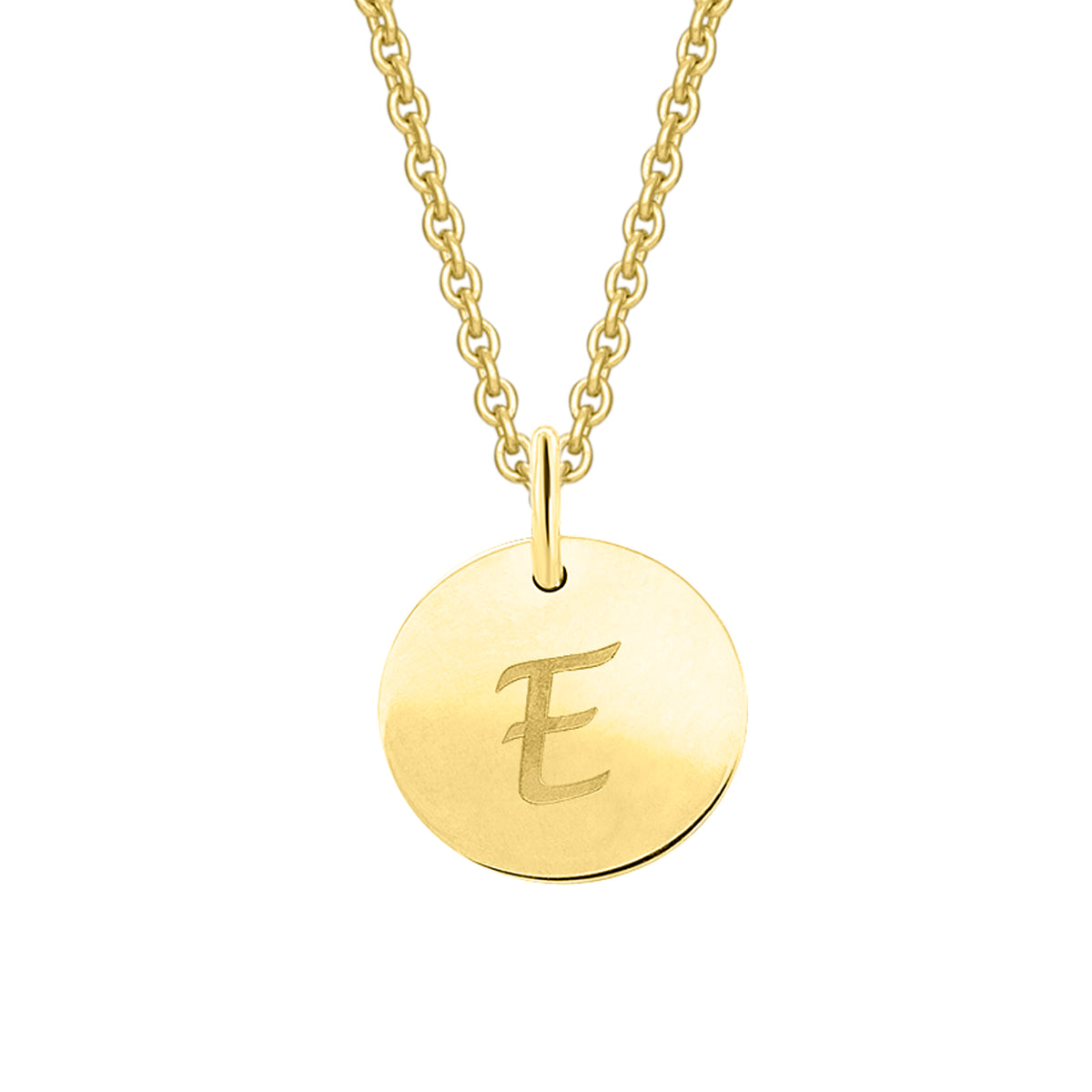 Buchstabe E Buchstaben Anhänger aus 333er Gelbgold Ø 11,0 mm von ONE ELEMENT – Bild 1