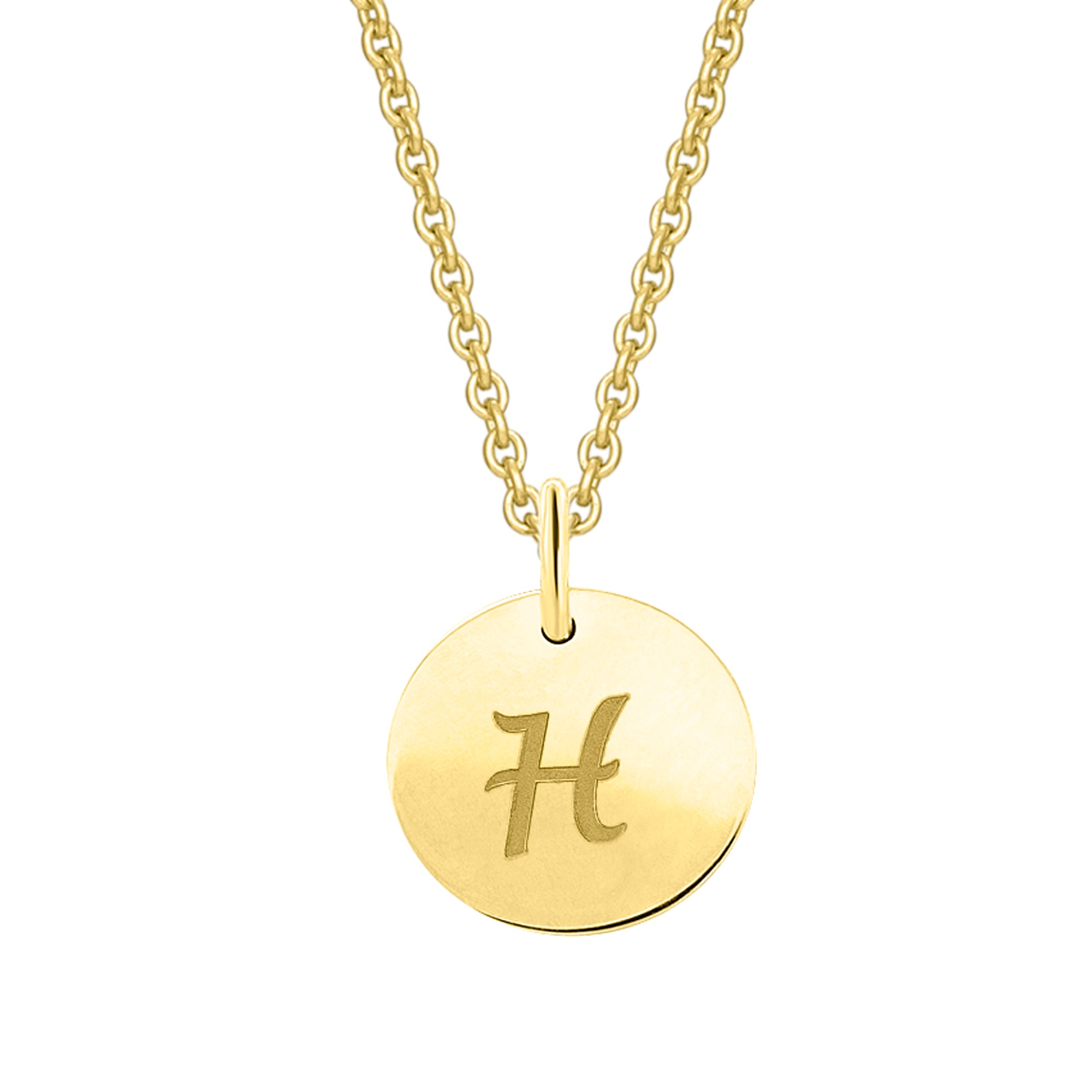 Buchstabe H Buchstaben Anhänger aus 333er Gelbgold Ø 11,0 mm von ONE ELEMENT – Bild 1