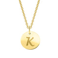 Buchstabe K Buchstaben Anhänger aus 333er Gelbgold Ø 11,0 mm von ONE ELEMENT – Bild 1