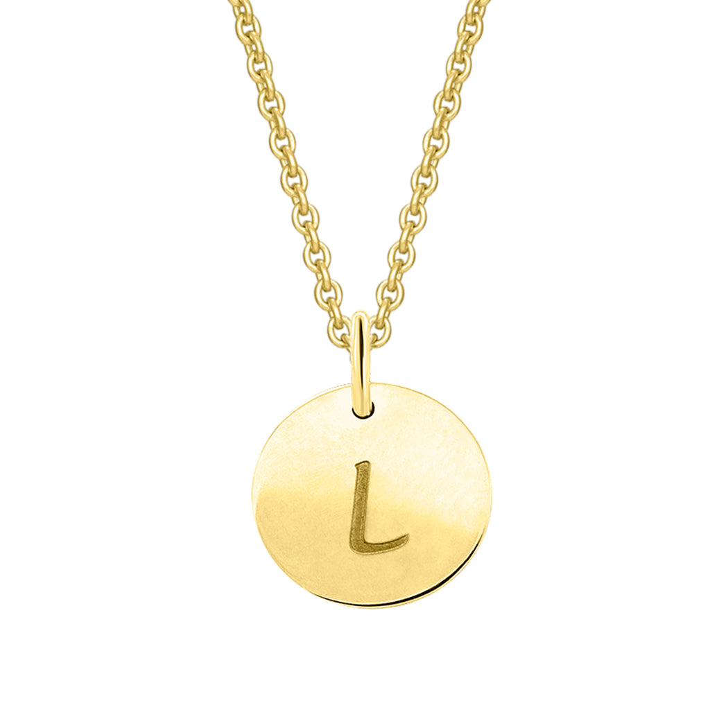 Buchstabe L Buchstaben Anhänger aus 333er Gelbgold Ø 11,0 mm von ONE ELEMENT – Bild 1