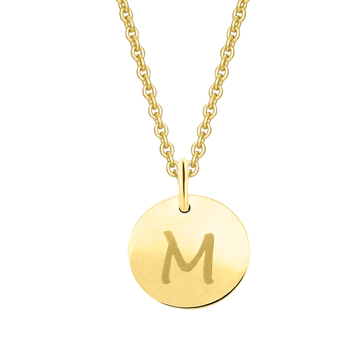 Buchstabe M Buchstaben Anhänger aus 333er Gelbgold Ø 11,0 mm von ONE ELEMENT – Bild 1