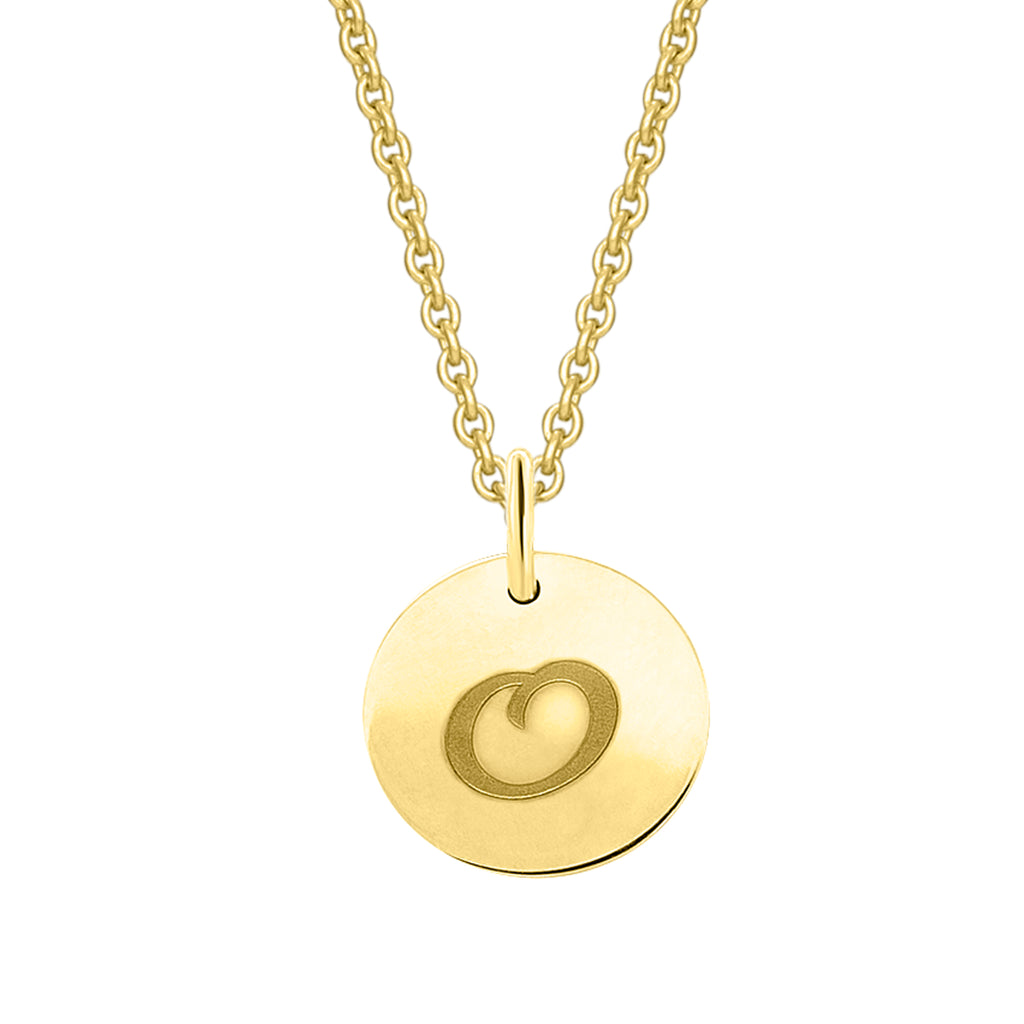 Buchstabe O Buchstaben Anhänger aus 333er Gelbgold Ø 11,0 mm von ONE ELEMENT – Bild 1