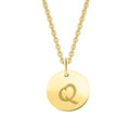 Buchstabe Q Buchstaben Anhänger aus 333er Gelbgold Ø 11,0 mm von ONE ELEMENT – Bild 1