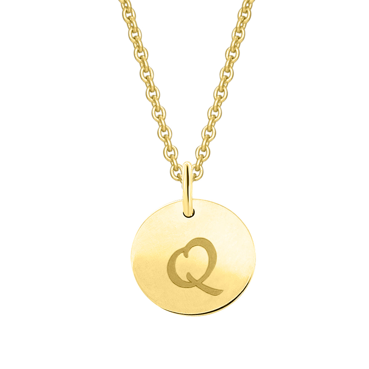 Buchstabe Q Buchstaben Anhänger aus 333er Gelbgold Ø 11,0 mm von ONE ELEMENT – Bild 1