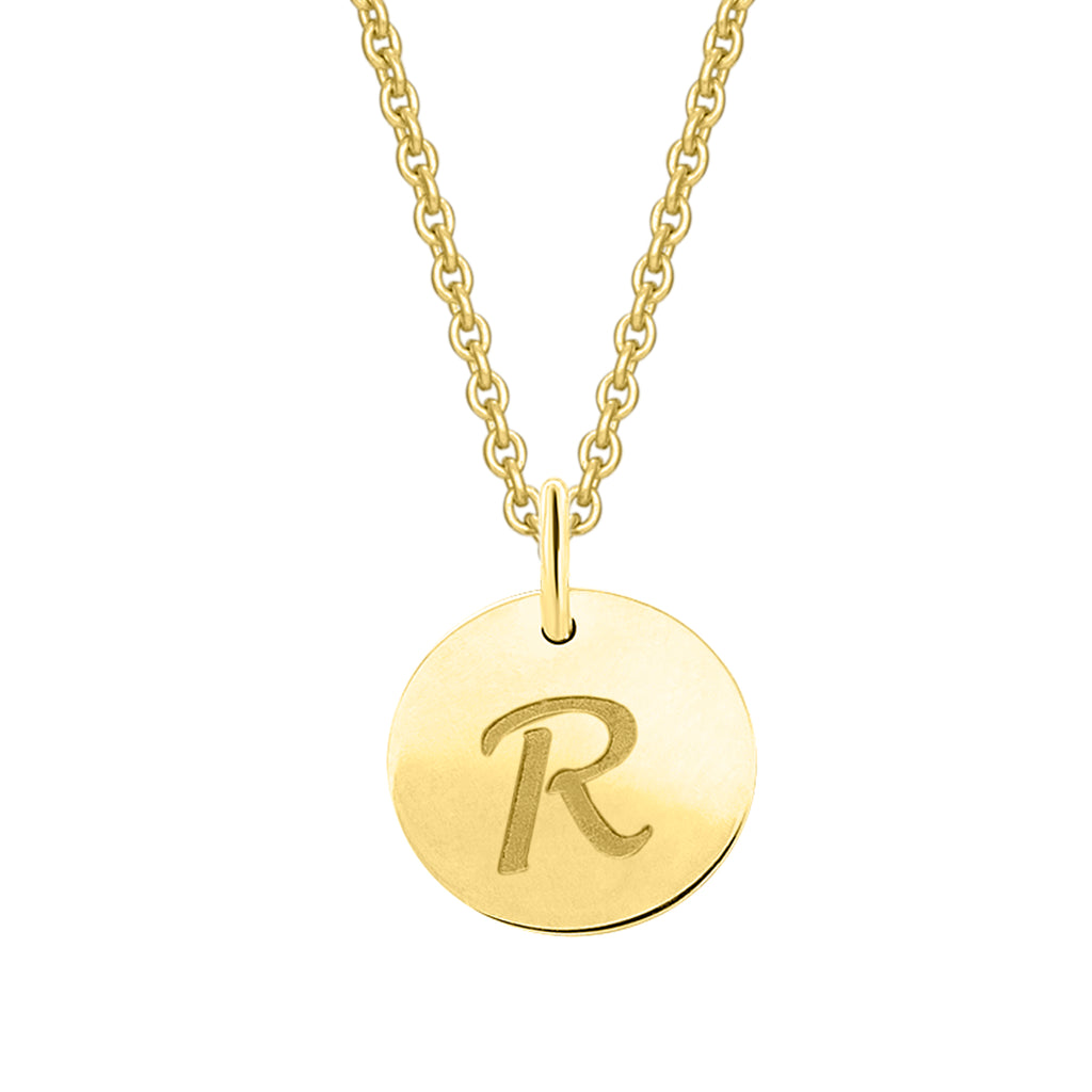Buchstabe R Buchstaben Anhänger aus 333er Gelbgold Ø 11,0 mm von ONE ELEMENT – Bild 1