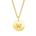 Buchstabe W Buchstaben Anhänger aus 333er Gelbgold Ø 11,0 mm von ONE ELEMENT – Bild 1