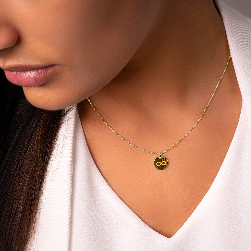 unendlich Anhänger aus 333er Gelbgold Ø 11,0 mm von ONE ELEMENT – Bild 2