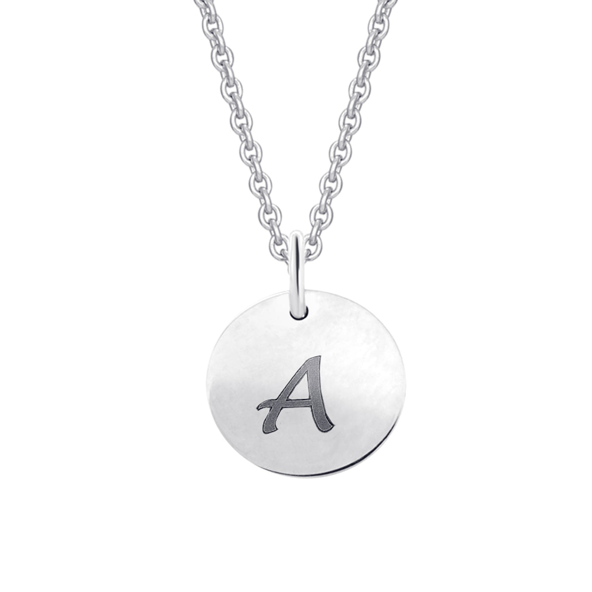 Buchstabe A Buchstaben Anhänger aus 333er Weißgold Ø 11,0 mm von ONE ELEMENT – Bild 1