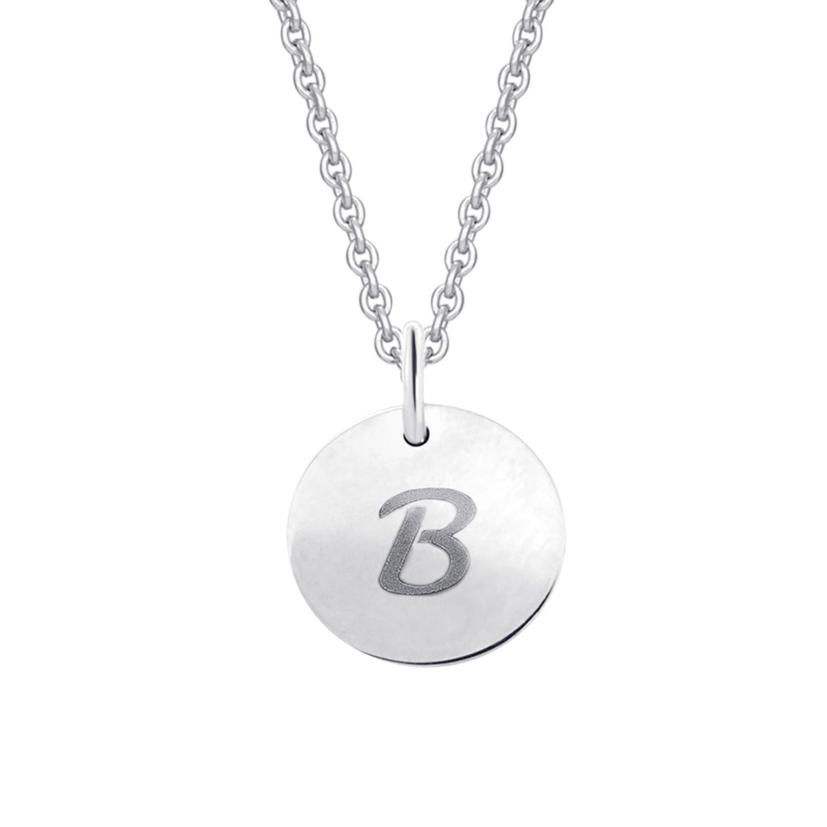 Buchstabe B Buchstaben Anhänger aus 333er Weißgold Ø 11,0 mm von ONE ELEMENT – Bild 1