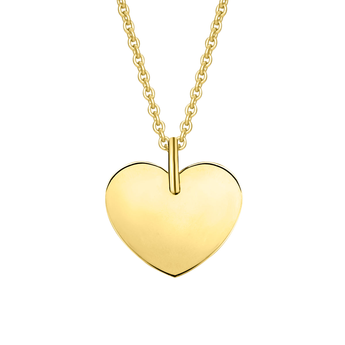 Herz ohne Gravur Herz Anhänger aus 333er Gelbgold von ONE ELEMENT – Bild 1
