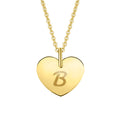 Herz mit Gravur B Buchstaben Anhänger aus 333er Gelbgold von ONE ELEMENT – Bild 1