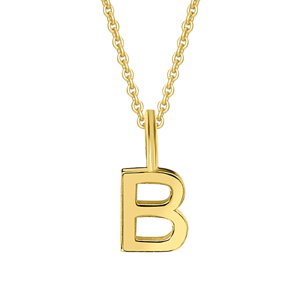 Buchstabe B Buchstaben Anhänger aus 333er Gelbgold von ONE ELEMENT – Bild 1