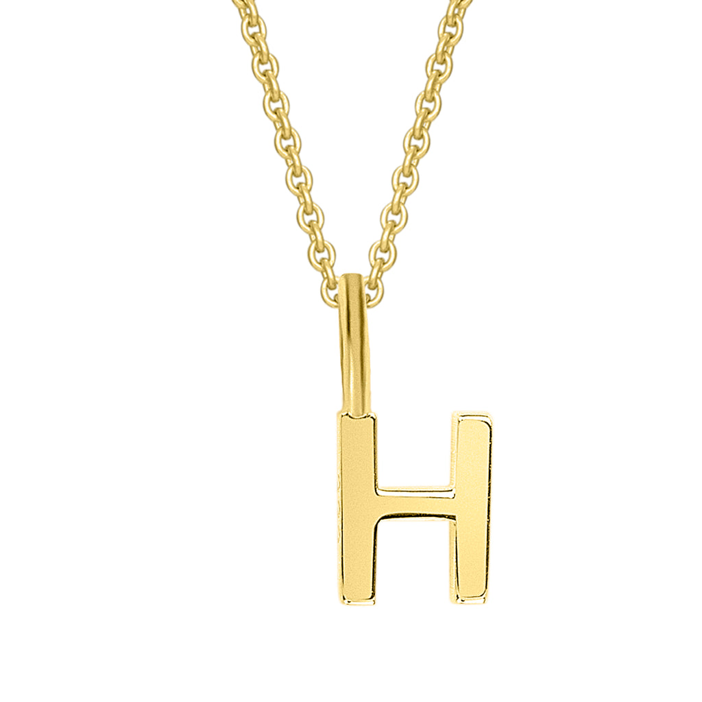 Buchstabe H Buchstaben Anhänger aus 333er Gelbgold von ONE ELEMENT – Bild 1