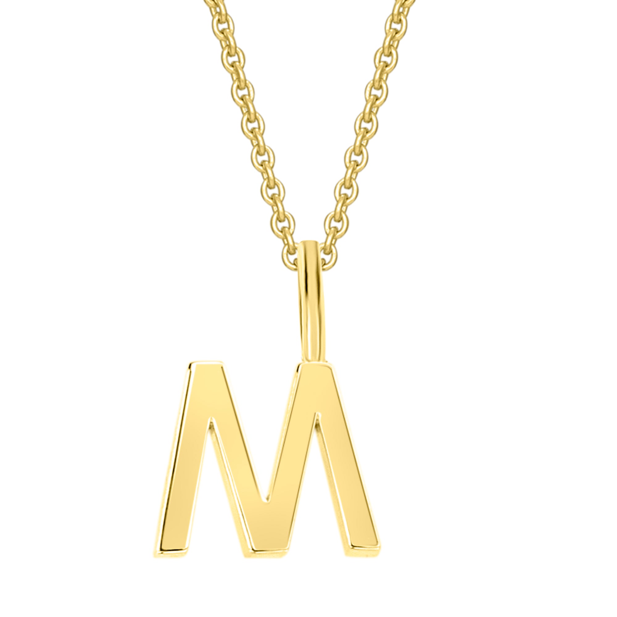 Buchstaben-Anhänger M aus 333er Gelbgold von ONE ELEMENT