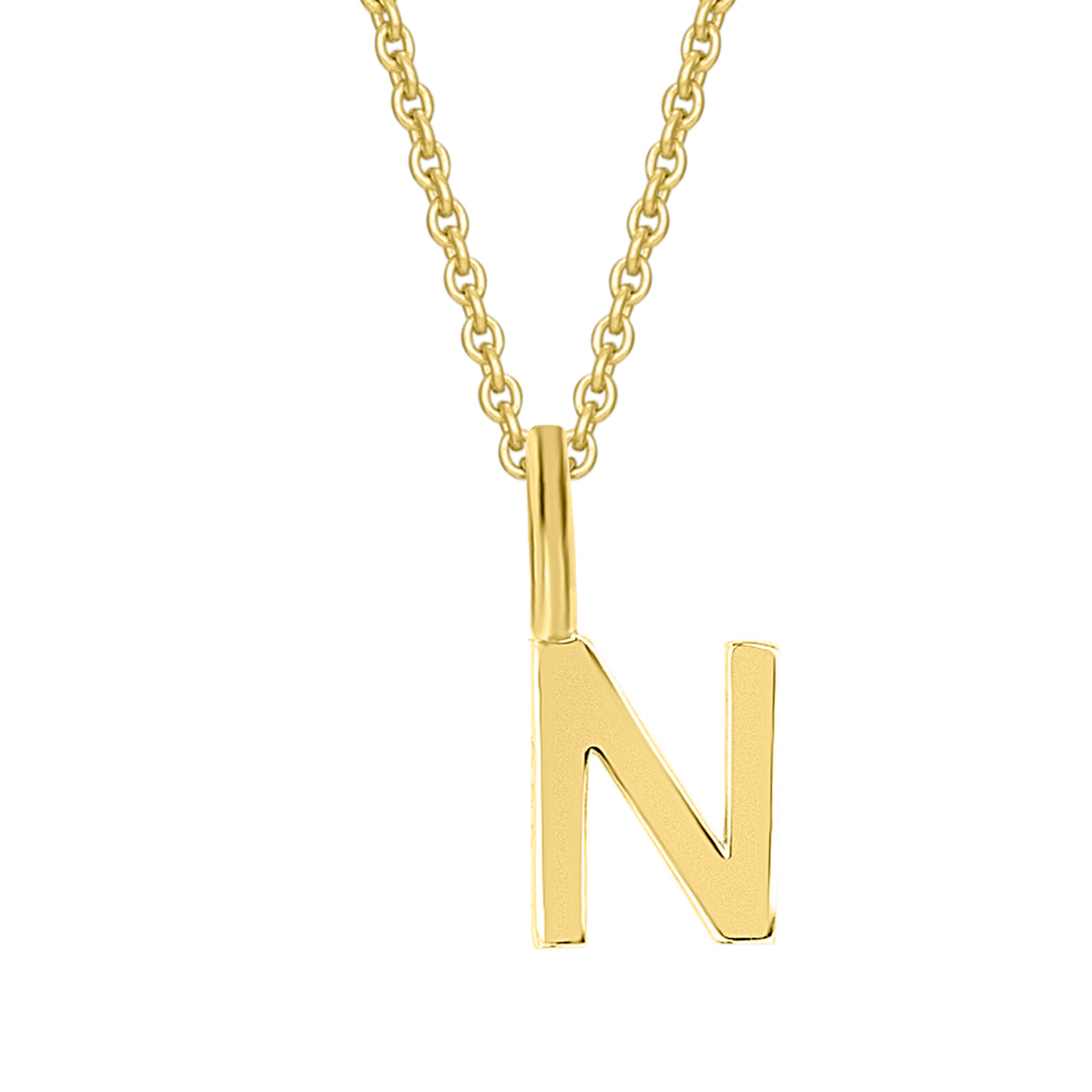 Buchstabe N Buchstaben Anhänger aus 333er Gelbgold von ONE ELEMENT – Bild 1