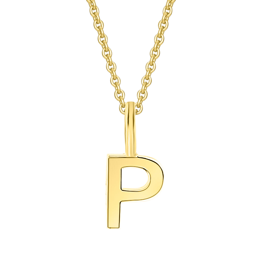 Buchstabe P Buchstaben Anhänger aus 333er Gelbgold von ONE ELEMENT – Bild 1