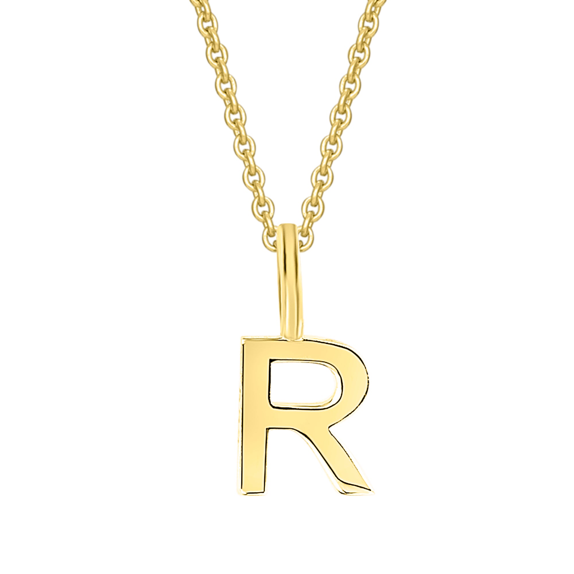 Buchstabe R Buchstaben Anhänger aus 333er Gelbgold von ONE ELEMENT – Bild 1