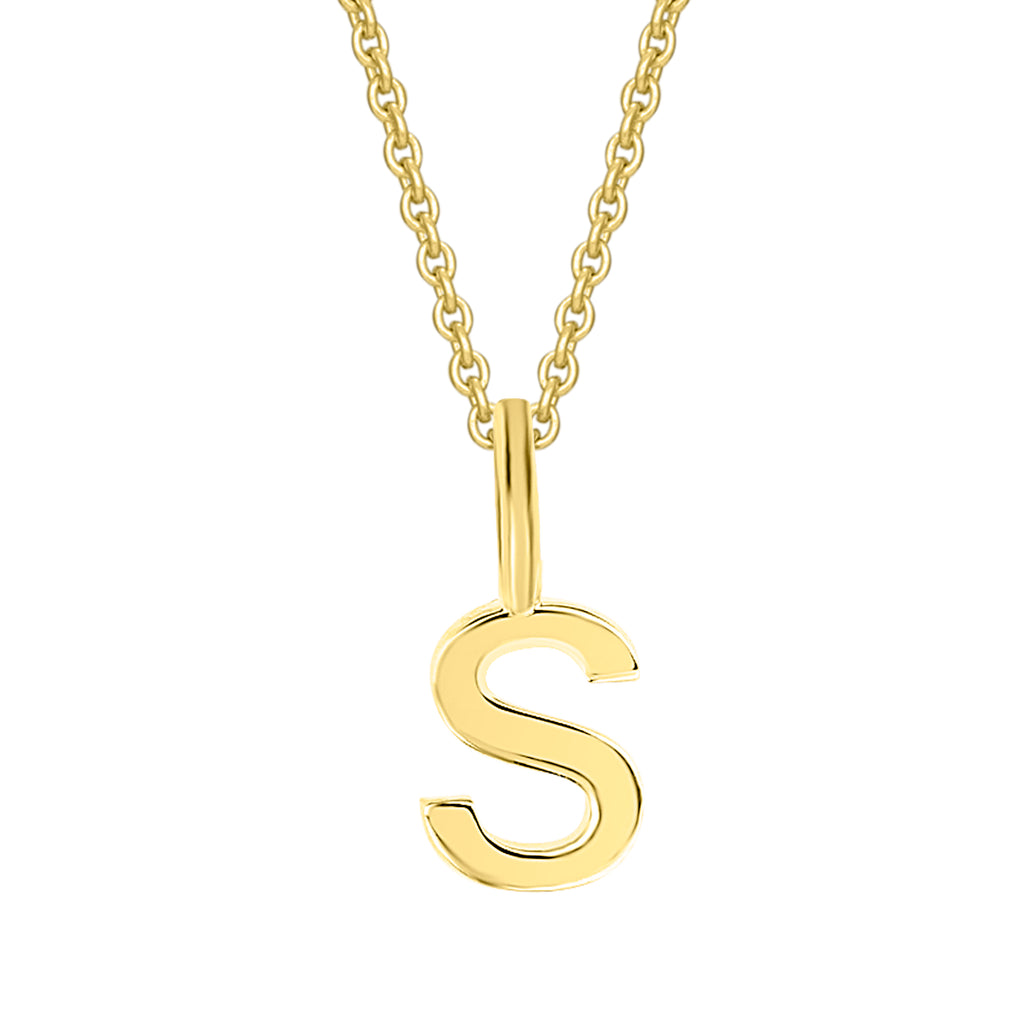 Buchstaben-Anhänger S aus 333er Gelbgold von ONE ELEMENT