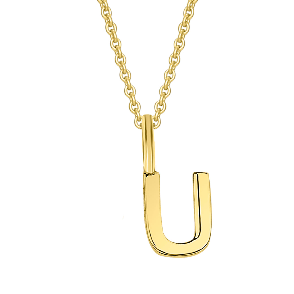 Buchstabe U Buchstaben Anhänger aus 333er Gelbgold von ONE ELEMENT – Bild 1