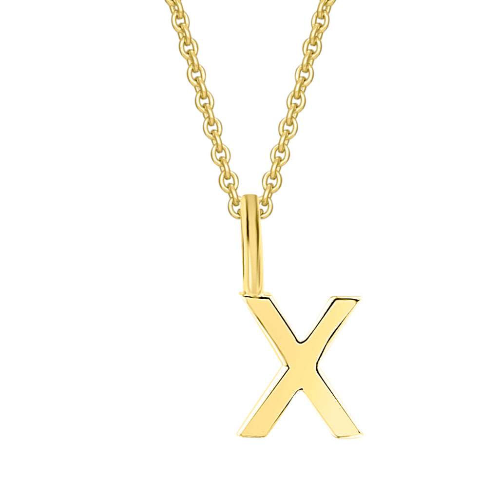 Buchstabe X Buchstaben Anhänger aus 333er Gelbgold von ONE ELEMENT – Bild 1