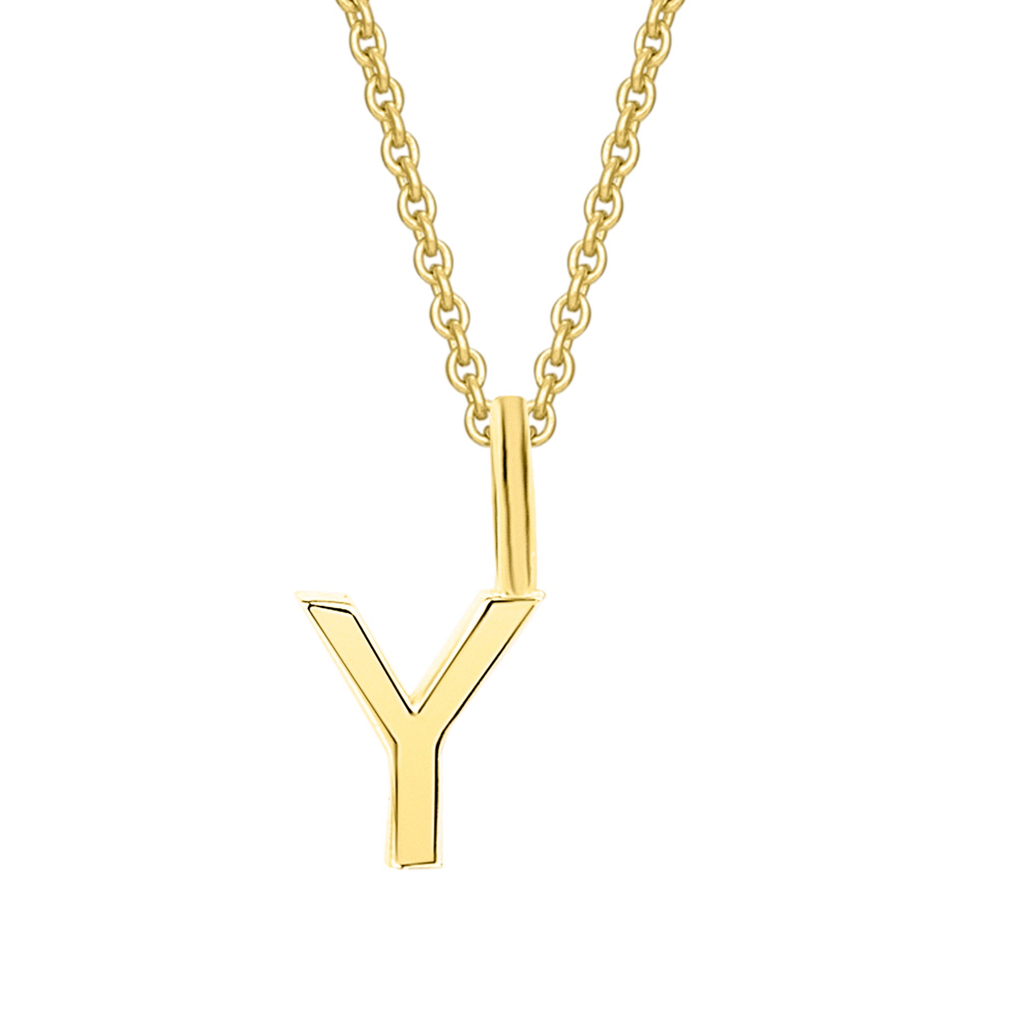 Buchstabe Y Buchstaben Anhänger aus 333er Gelbgold von ONE ELEMENT – Bild 1