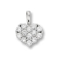 0.18 ct Diamant Brillant Herz Anhänger aus 585er Weißgold von ONE ELEMENT – Bild 1