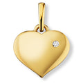 Herz-Anhänger aus 585er Gelbgold mit Brillantbesatz, 0,01 ct von ONE ELEMENT