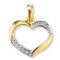 0.01 ct Diamant Brillant Herz Anhänger aus 585er Gelbgold von ONE ELEMENT – Bild 1