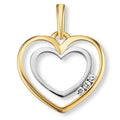 Herz-Anhänger aus 585er Gelbgold mit Brillantbesatz, 0,03 ct von ONE ELEMENT