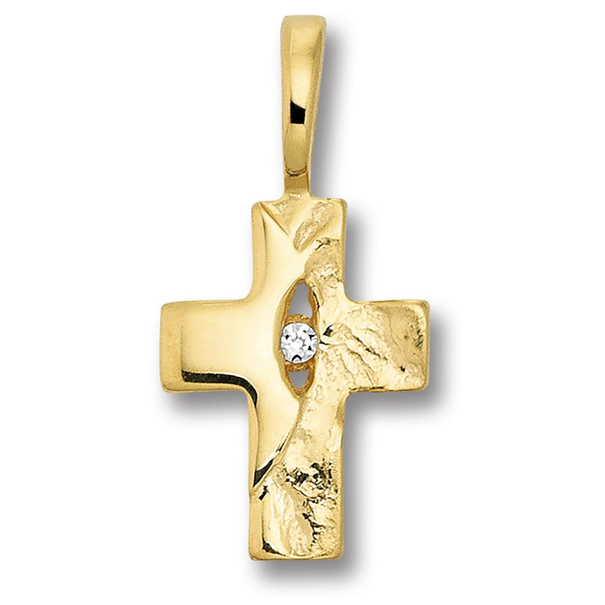 0.01 ct Diamant Brillant Anhänger aus 585er Gelbgold von ONE ELEMENT – Bild 1