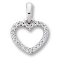0.11 ct Diamant Brillant Herz Anhänger aus 585er Weißgold von ONE ELEMENT – Bild 1