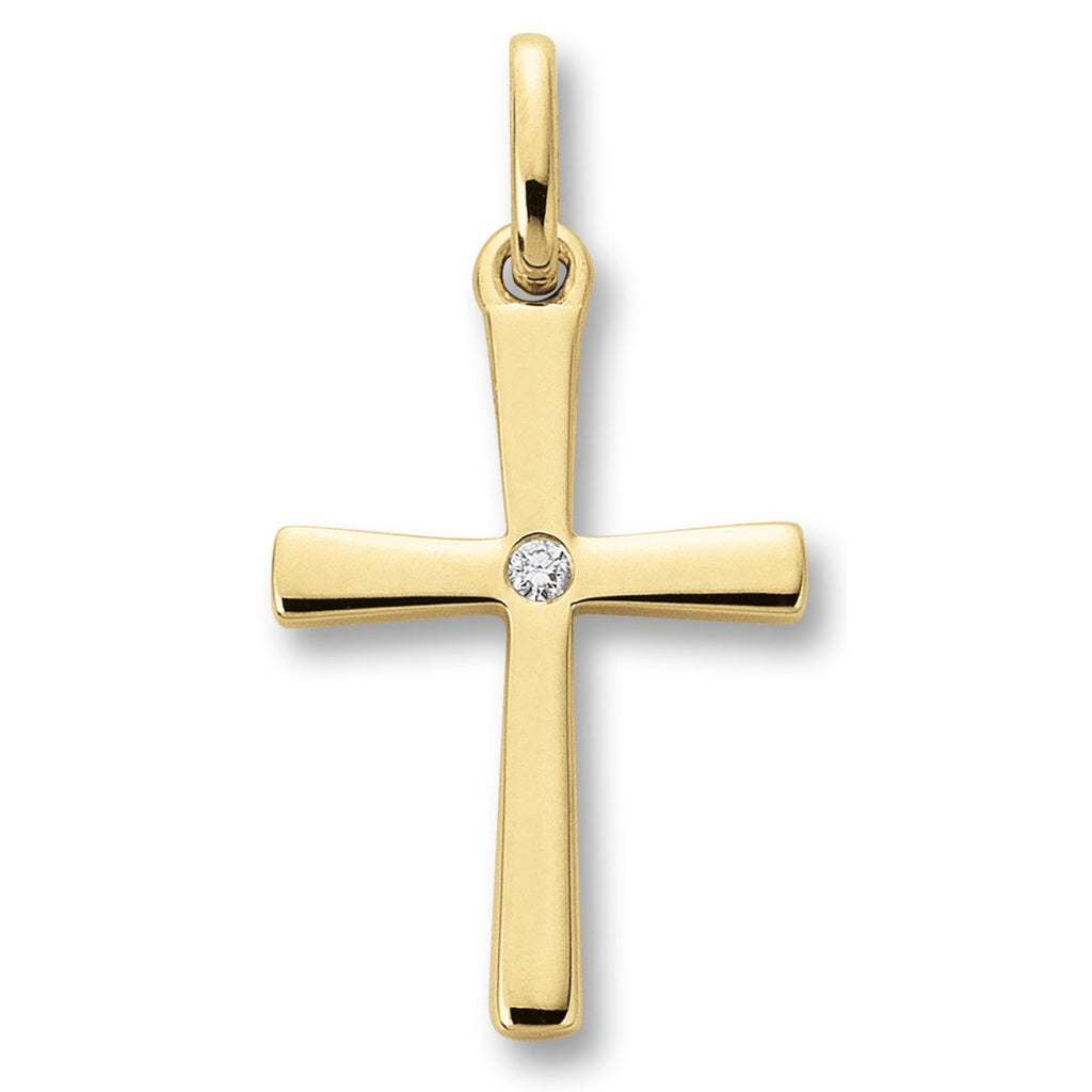 0.01 ct Diamant Brillant Anhänger aus 585er Gelbgold von ONE ELEMENT – Bild 1