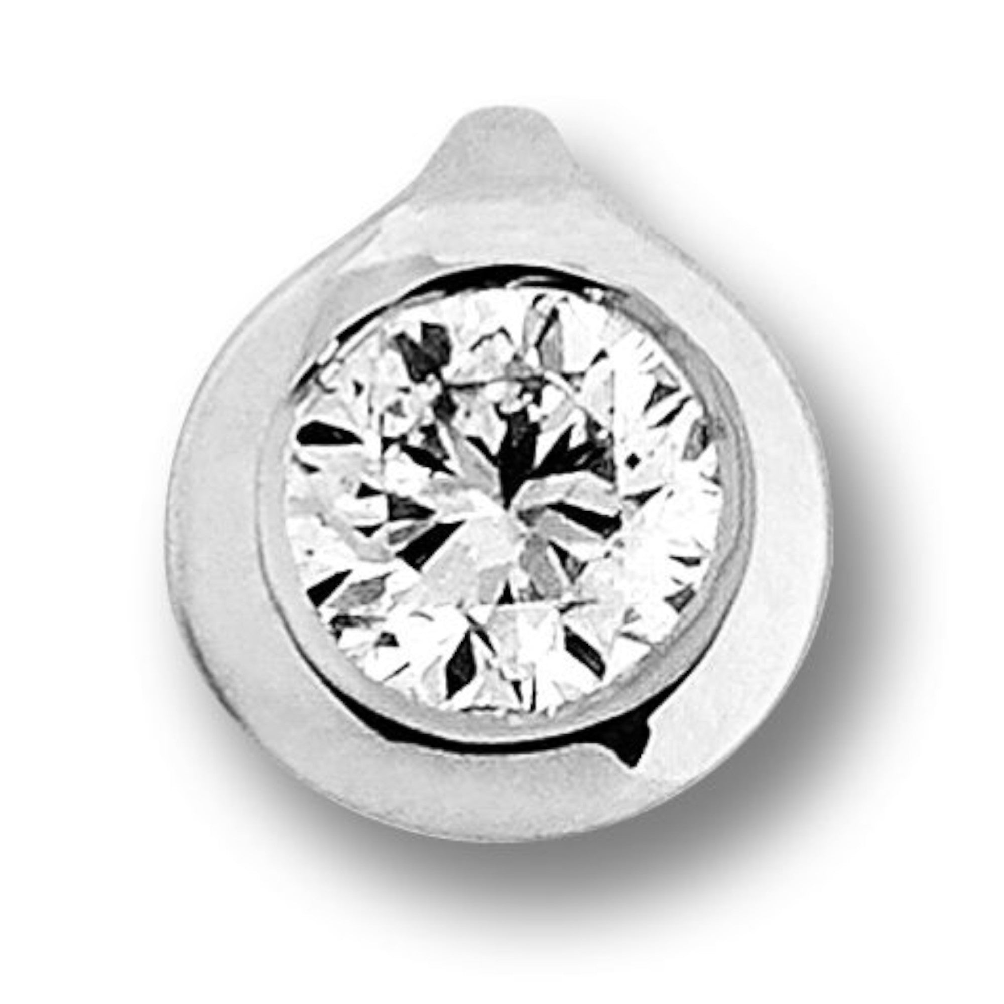 0.15 ct Diamant Brillant Anhänger aus 585er Weißgold von ONE ELEMENT – Bild 1