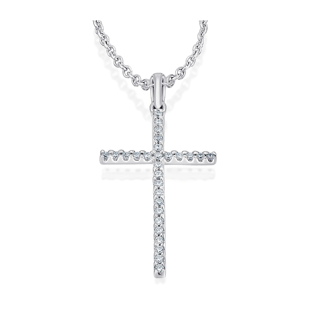0,10 ct Diamant Brillant Anhänger aus 585er Weißgold von ONE ELEMENT – Bild 1