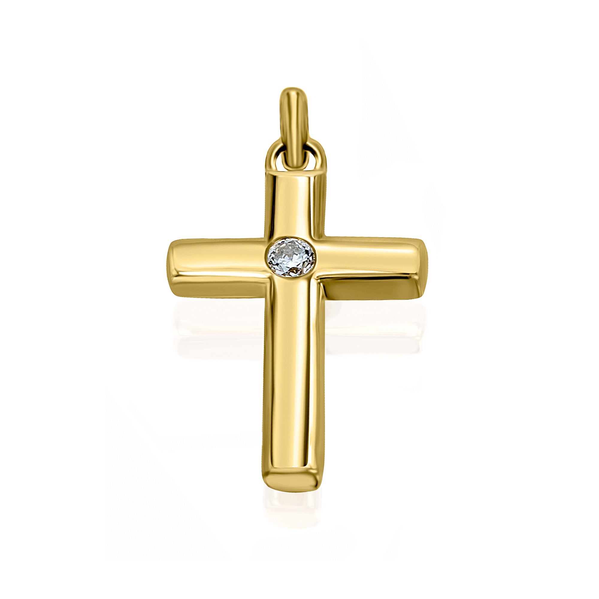 0,03 ct Diamant Brillant Anhänger aus 585er Gelbgold von ONE ELEMENT – Bild 1