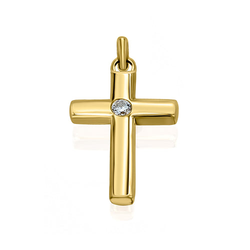 0,03 ct Diamant Brillant Anhänger aus 585er Gelbgold von ONE ELEMENT – Bild 1