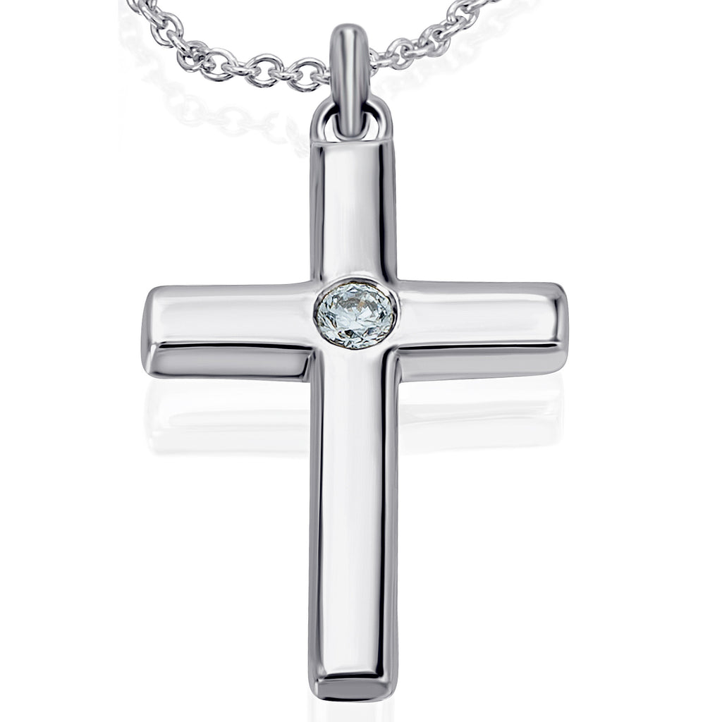 0,03 ct Diamant Brillant Anhänger aus 585er Weißgold von ONE ELEMENT – Bild 1