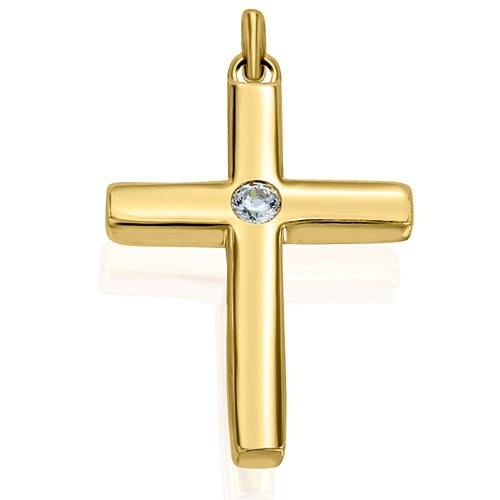 0,05 ct Diamant Brillant Anhänger aus 585er Weißgold von ONE ELEMENT – Bild 1