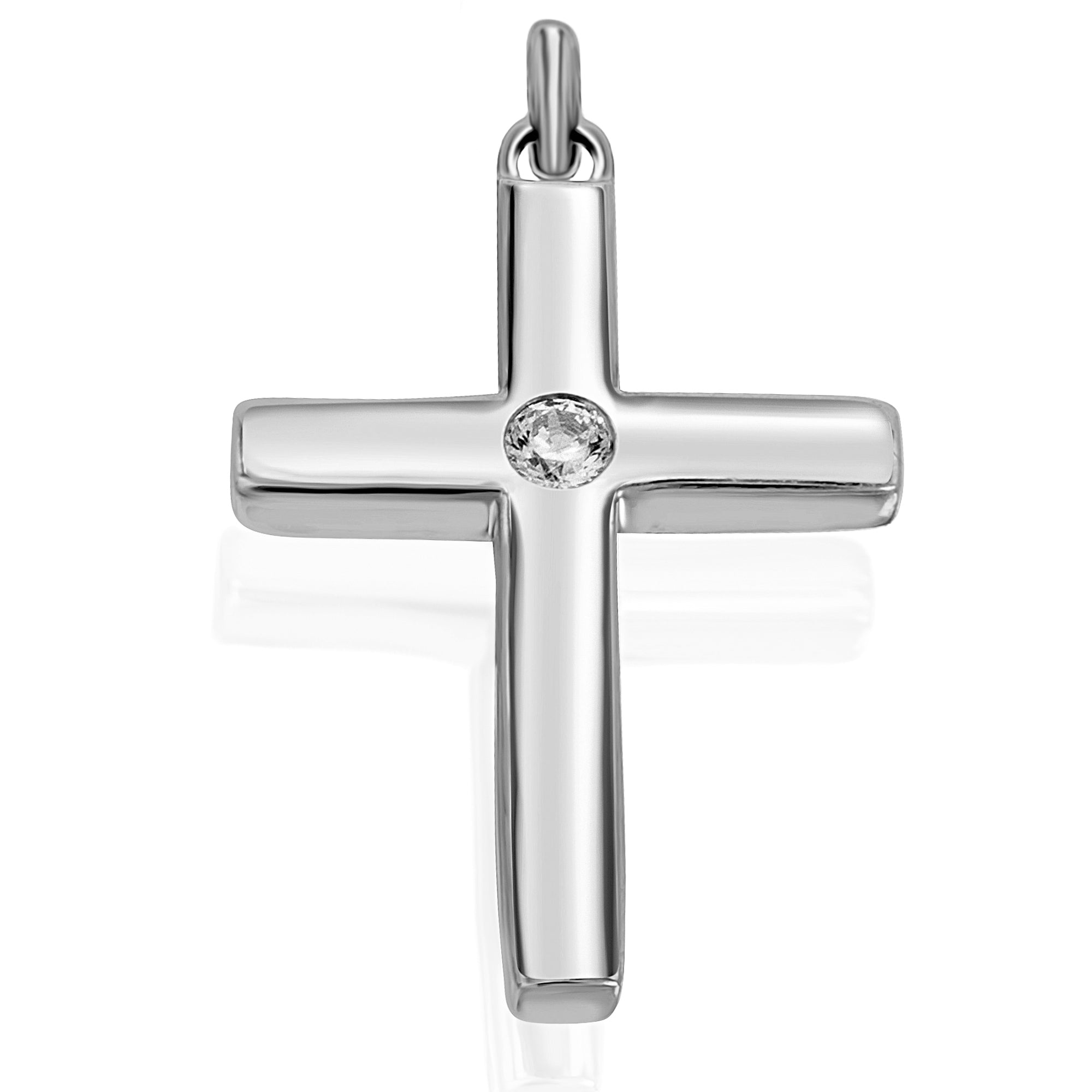 0,08 ct Diamant Brillant Anhänger aus 585er Weißgold von ONE ELEMENT – Bild 1
