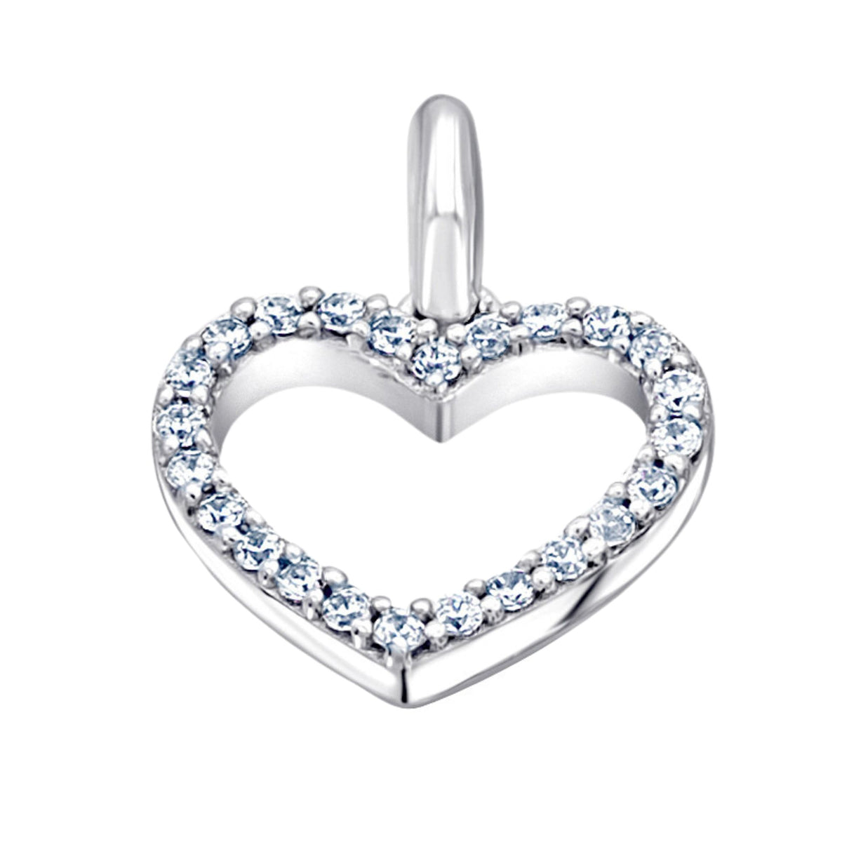 0,10 ct Diamant Brillant Anhänger aus 585er Weißgold von ONE ELEMENT – Bild 1