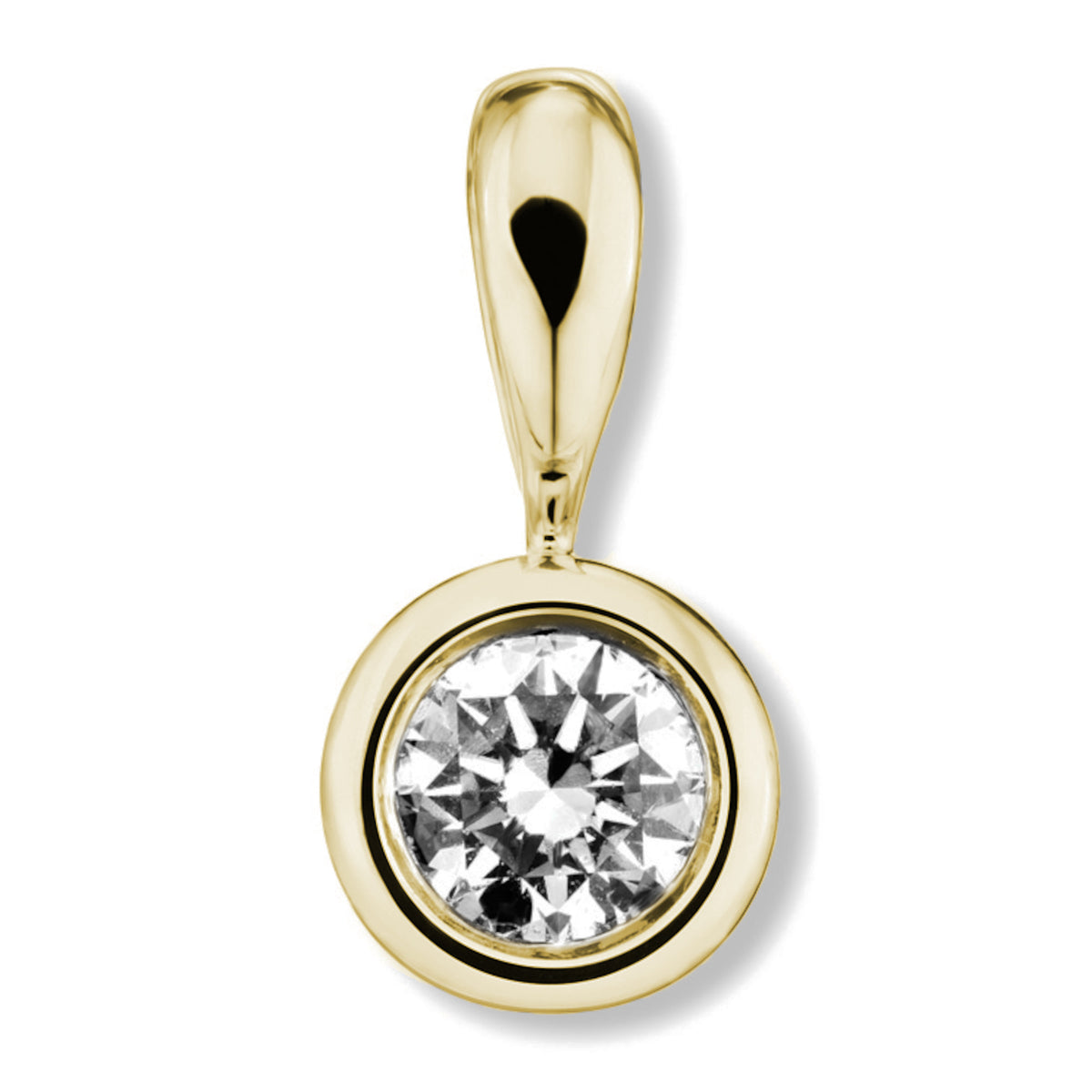 0.25 ct Diamant Brillant Zarge Anhänger aus 585er Gelbgold von ONE ELEMENT – Bild 1