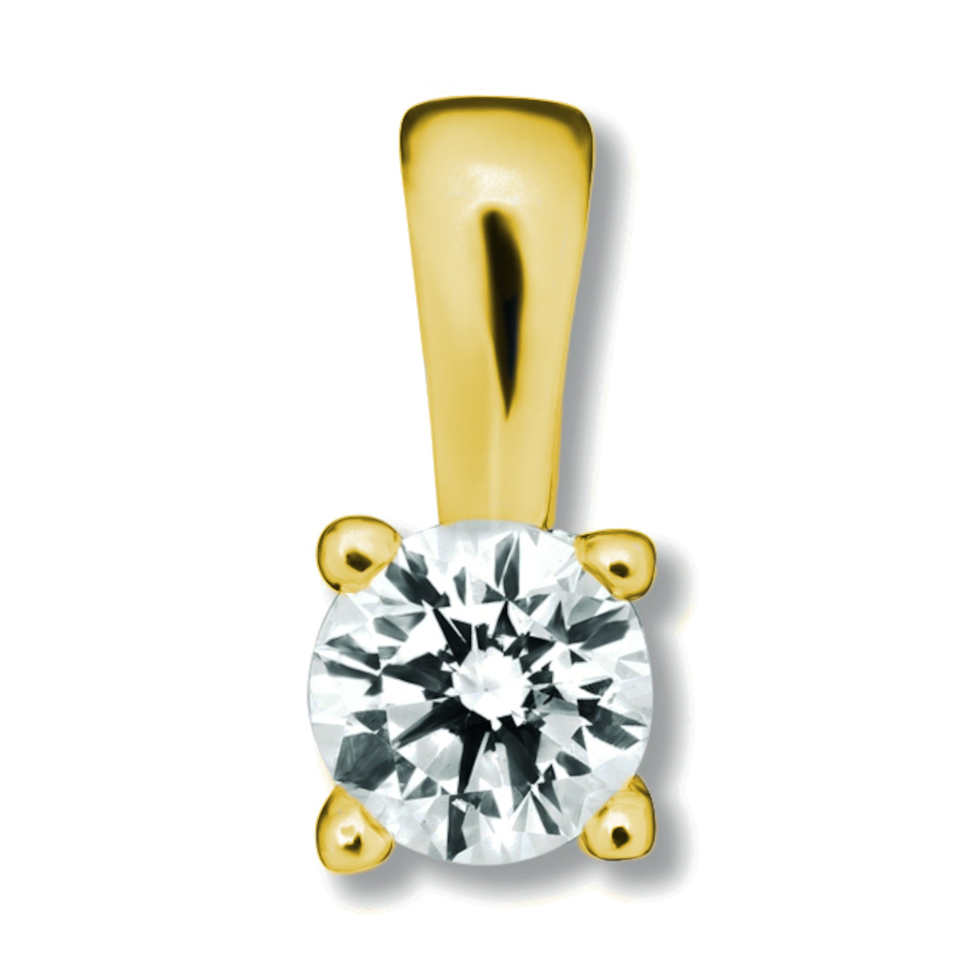 0.15 ct Diamant Brillant Anhänger aus 585er Gelbgold von ONE ELEMENT – Bild 1